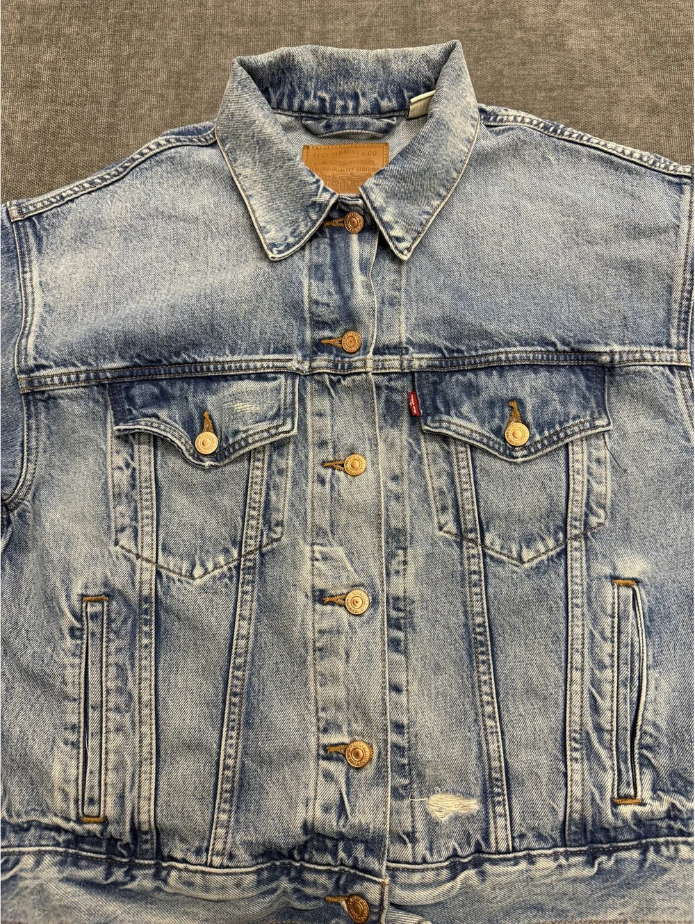 Levi's Premium Italian Denim Blue Jean Jacket Size S